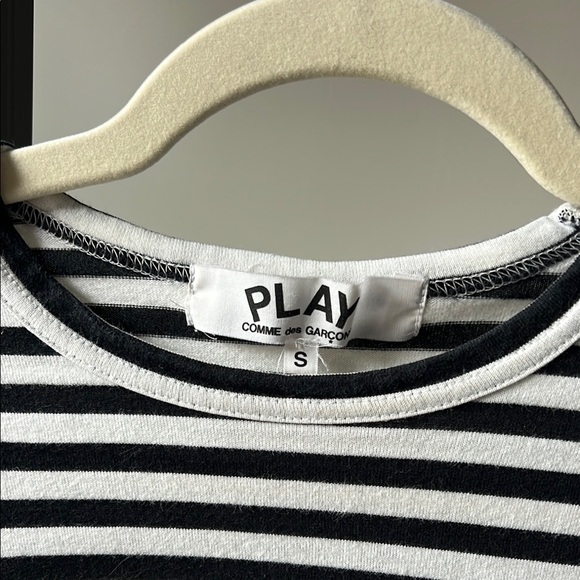 Comme des Garçons PLAY Black & White Striped Shirt, S - Picture 6 of 8